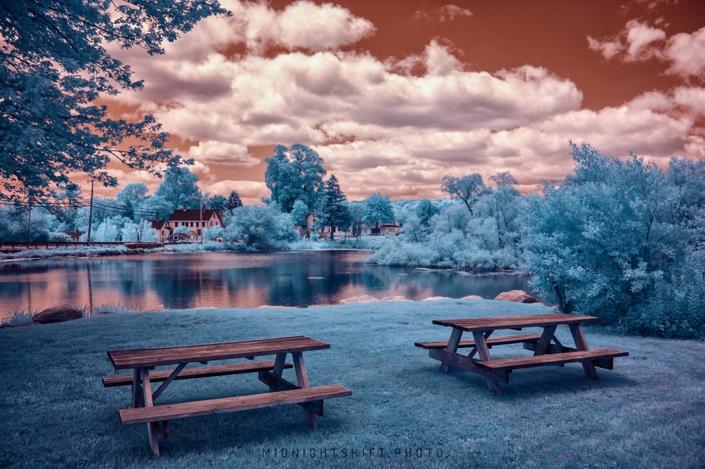 Little Compton, Rhode Island in Super Color Infrared.